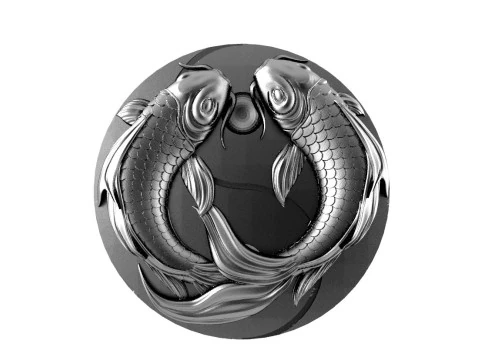 Koi fish pendant 3D Print Model
