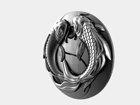 Koi fish pendant 3D Print Model