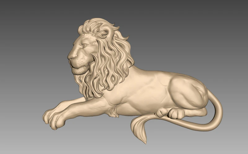 Lion CNC 3D Print Model .c4d .max .obj .3ds .fbx .stl .blend 
