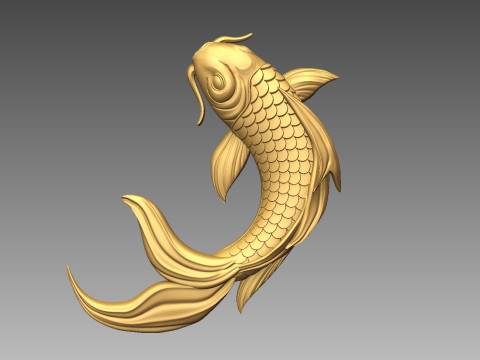 Koi Fish CNC 3D Print Model