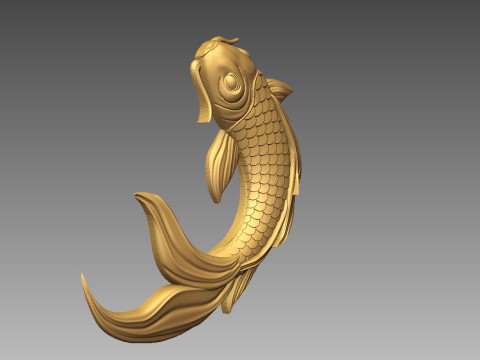 Koi Fish CNC Modèles 3D en vedette