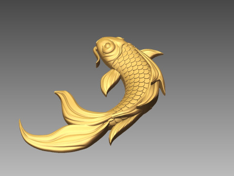 Koi Fish CNC Modèles 3D en vedette