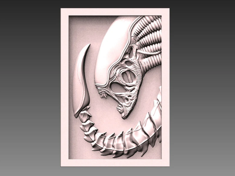 Uzaylı CNC 3D Baskı Modeli .c4d .max .obj .3ds .fbx .stl .blend 