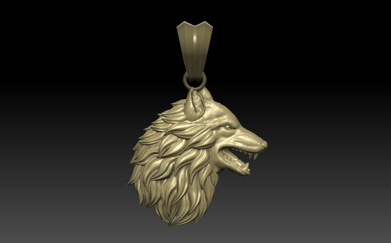 Wolf pendant Modèles 3D en vedette .c4d .max .obj .3ds .fbx .stl .blend