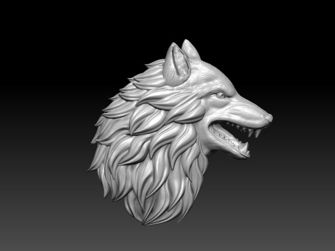 Wolf pendant Modèles 3D en vedette
