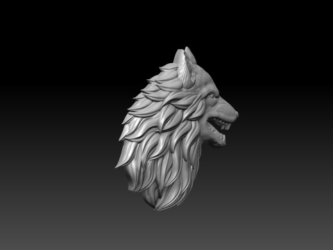 Wolf pendant Modèles 3D en vedette