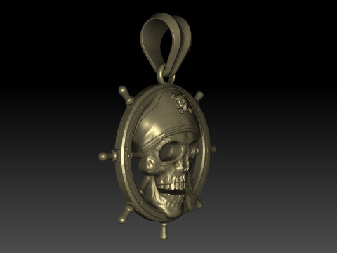 Pirate skull pendant 3D 打印模型