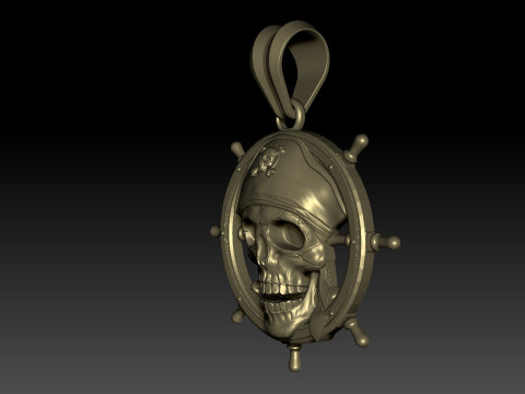 Pirate skull pendant 3D 打印模型