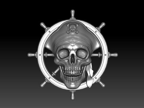 Pirate skull pendant 3D 打印模型