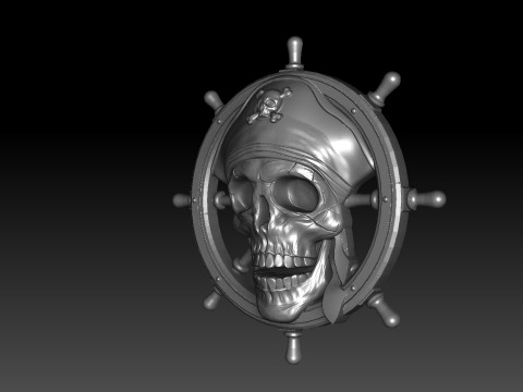 Pirate skull pendant 3D 打印模型