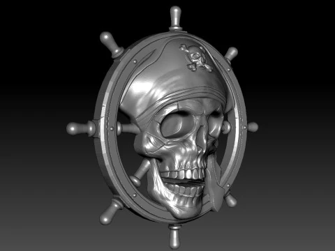 Pirate skull pendant 3D Print Model