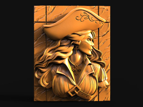 Pirate Woman CNC Modelo de Impressão 3D