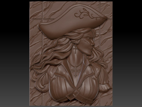 Pirate Woman CNC 3D प्रिंट मॉडल