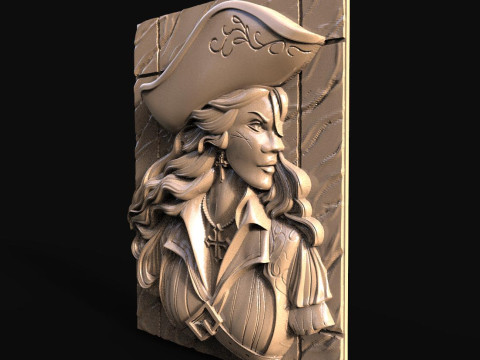 Pirate Woman CNC 3D प्रिंट मॉडल