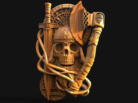 Viking Skull 3D प्रिंट मॉडल