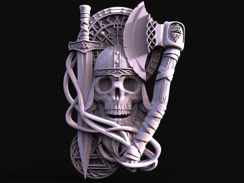 Viking Skull 3D Print Model