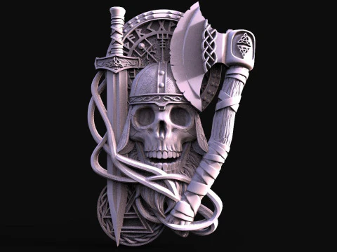 Viking Skull 3D Print Model