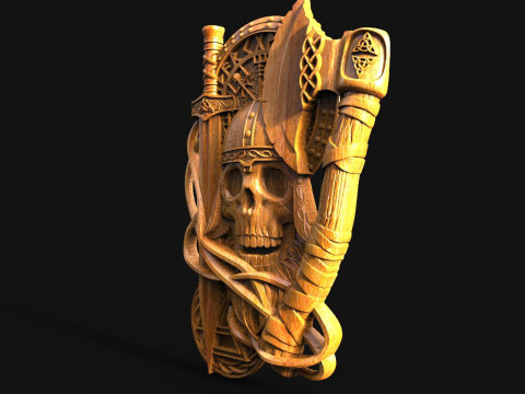 Viking Skull 3D Print Model