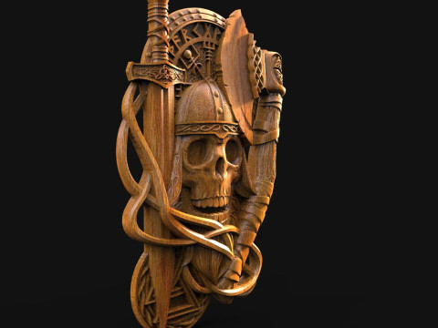 Viking Skull 3D Print Model