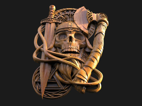 Viking Skull 3D Print Model