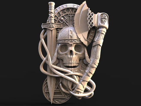 Viking Skull 3D Print Model