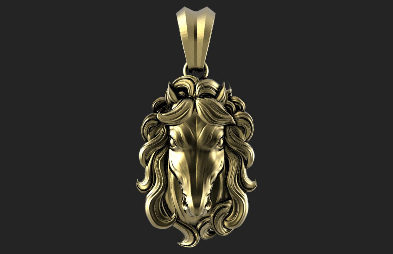 Horse pendant STL model Model Cetak 3D .c4d .max .obj .3ds .fbx .stl .blend