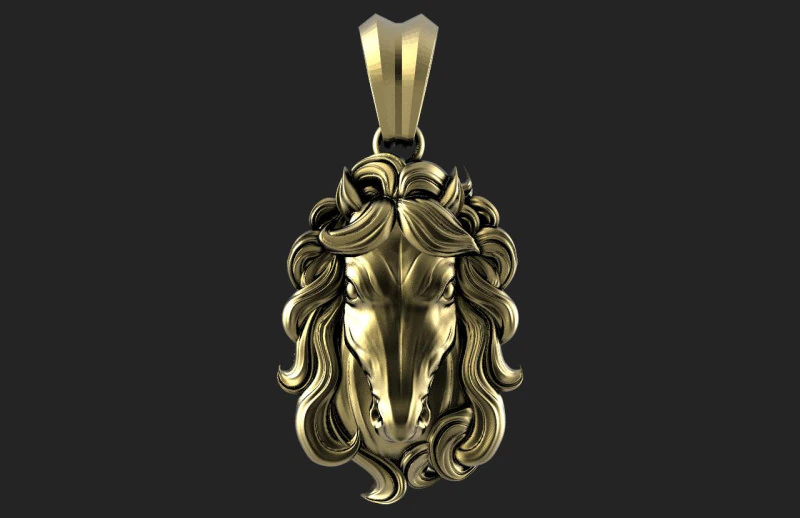 Horse pendant STL model 3D Print Model .c4d .max .obj .3ds .fbx .stl .blend 