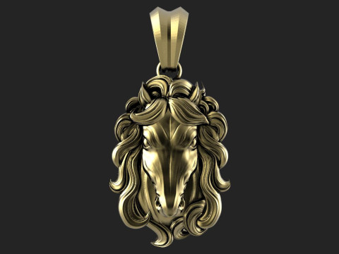 Horse pendant STL model Modelo de impresión 3D