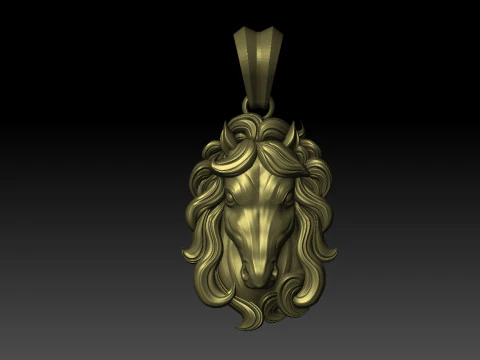 Horse pendant STL model 3D Print Model