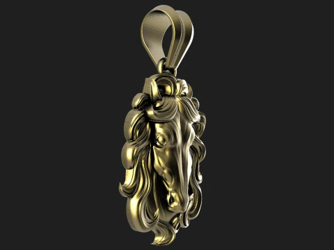Horse pendant STL model 3D Print Model