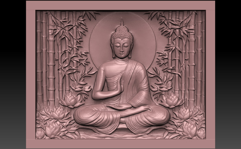 Buddha CNC STL file 3D 프린트 모델 .c4d .max .obj .3ds .fbx .stl .blend