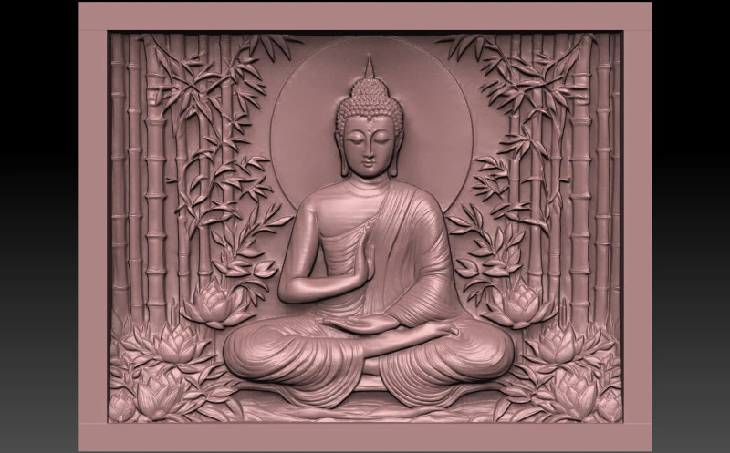 Buddha CNC STL file 3D Print Model .c4d .max .obj .3ds .fbx .stl .blend