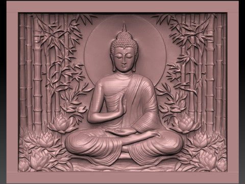 Buddha CNC STL file 3D Принт Модель
