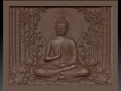 Buddha CNC STL file 3D Print Model