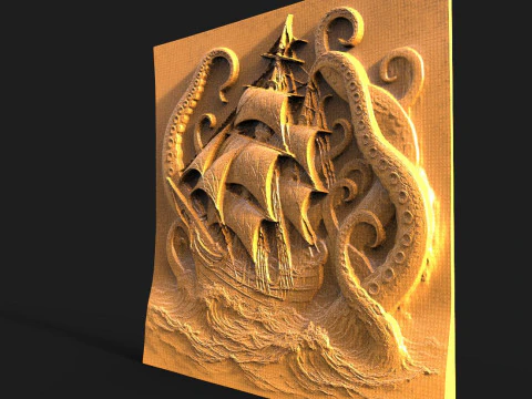 Old Ship CNC 3D Print Model