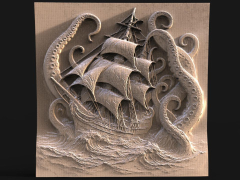 Old Ship CNC 3Dプリントモデル