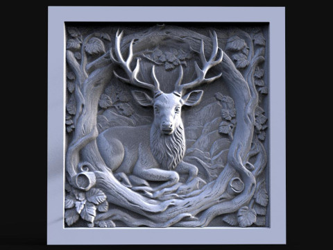 Deer CNC 3D Print Model