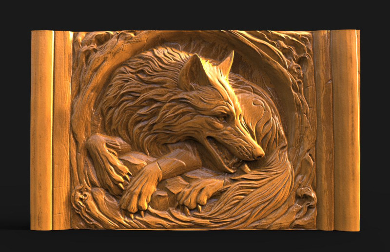 Wolf CNC Model Cetak 3D .c4d .max .obj .3ds .fbx .stl .blend 