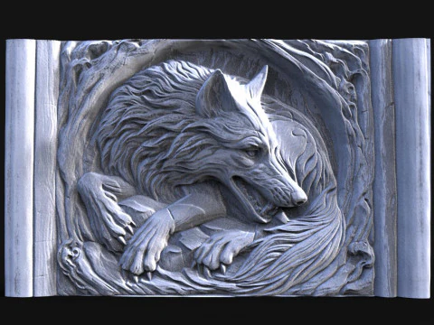 Волк ЧПУ 3D Принт Модель