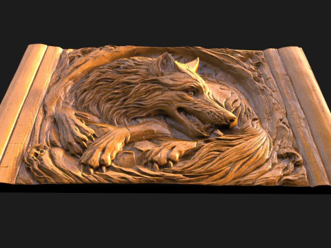 Волк ЧПУ 3D Принт Модель