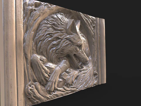 Волк ЧПУ 3D Принт Модель