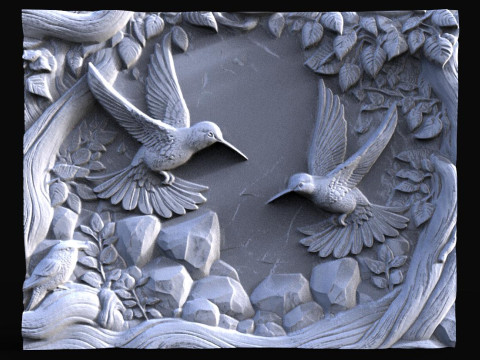 Hummingbirds CNC 3D Принт Модель
