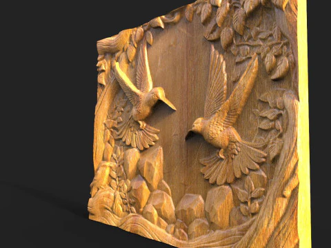 Hummingbirds CNC 3D Print Model