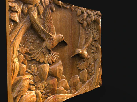 Hummingbirds CNC 3D Print Model