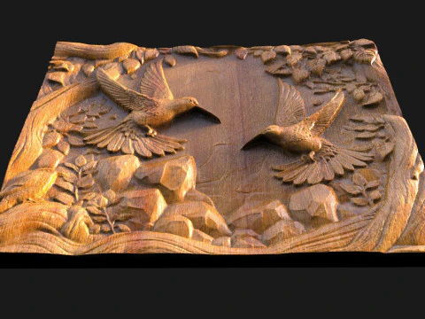 Hummingbirds CNC 3D Print Model