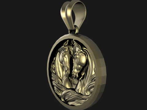Horse pendant 3D Print Model