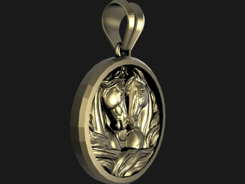 Horse pendant 3D Print Model