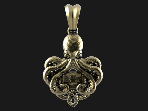 Octopus and chest pendant 3D प्रिंट मॉडल