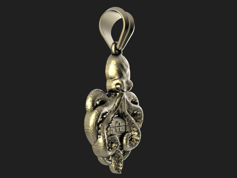 Octopus and chest pendant 3D Print Model