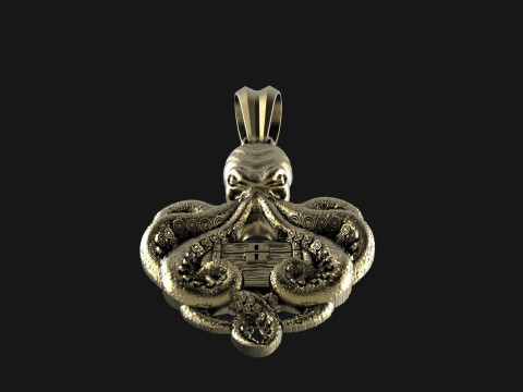 Octopus and chest pendant 3D Print Model